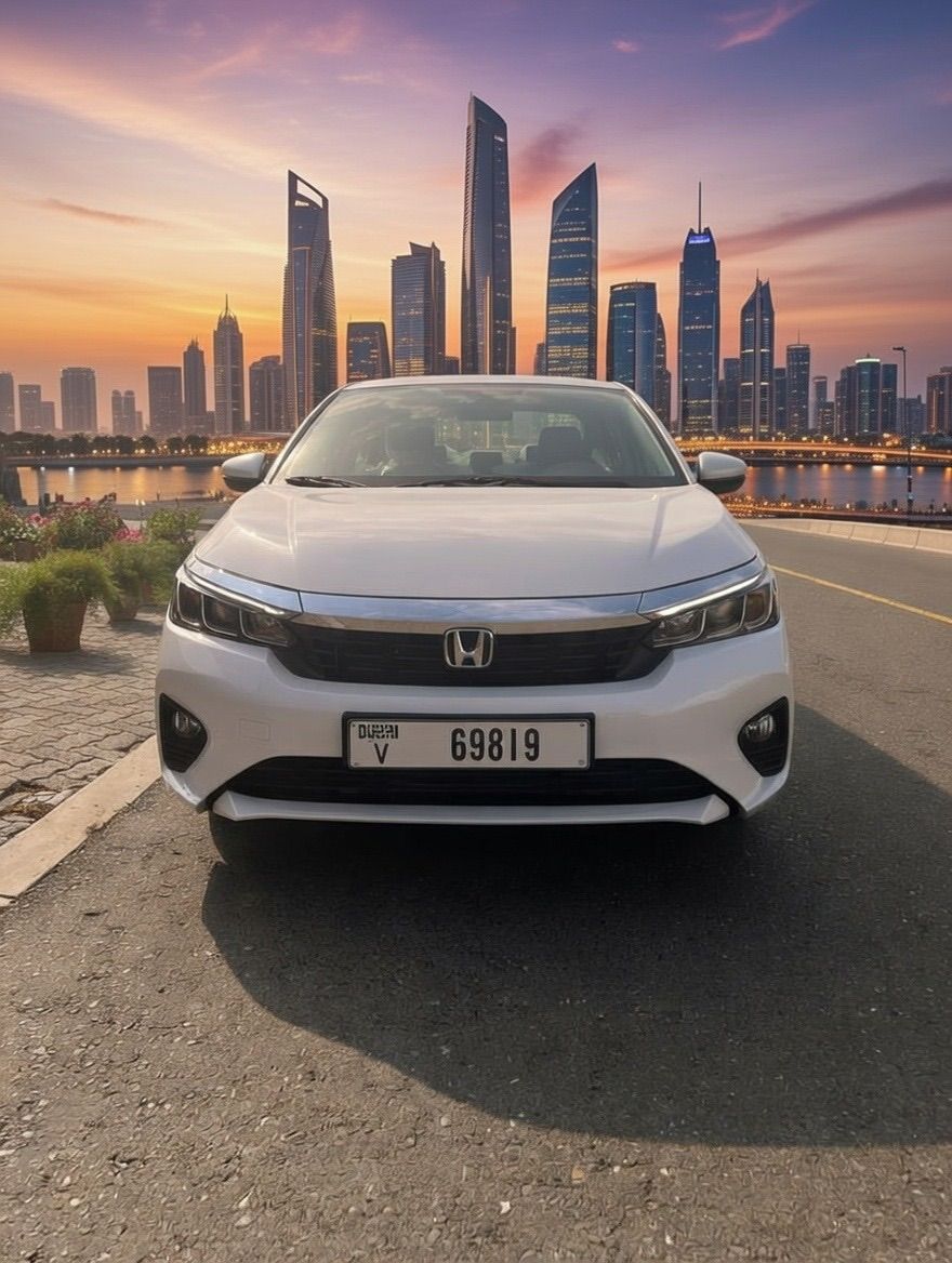 Honda City 2025, Prox Car Rental's own car, front view