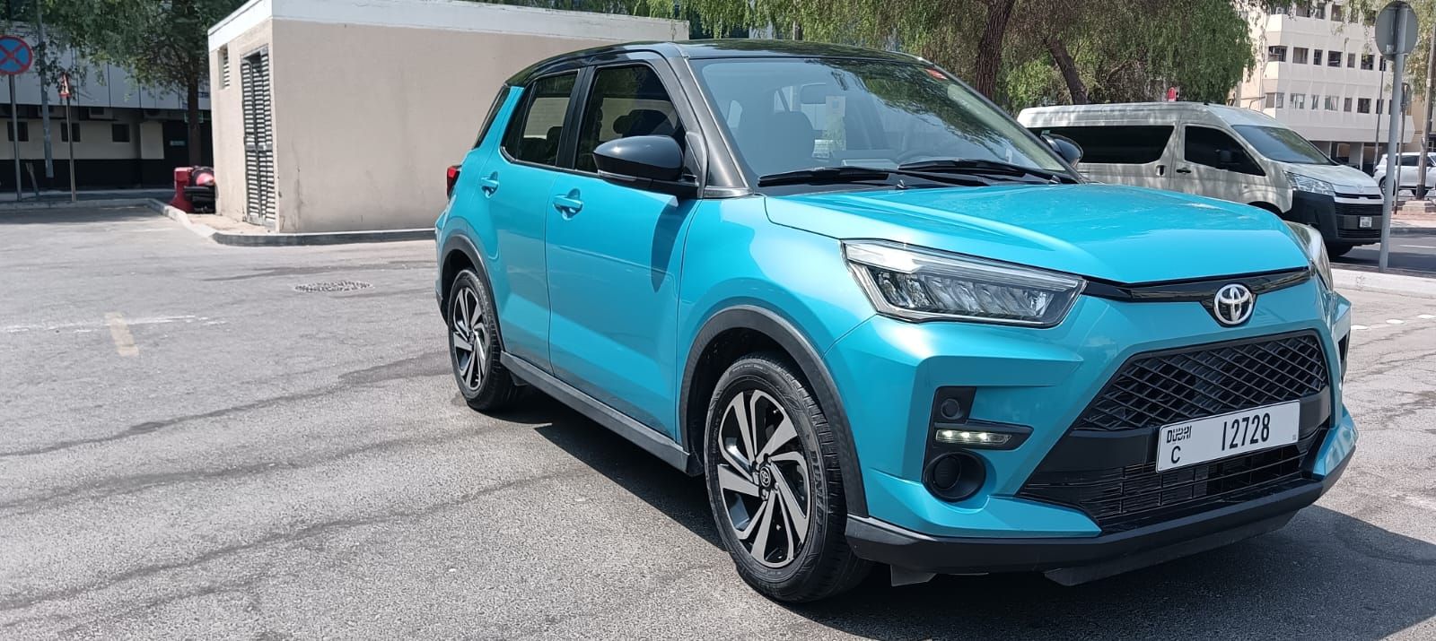 Toyota Raize 2024, Blue, Prox Car Rental's own car, front view