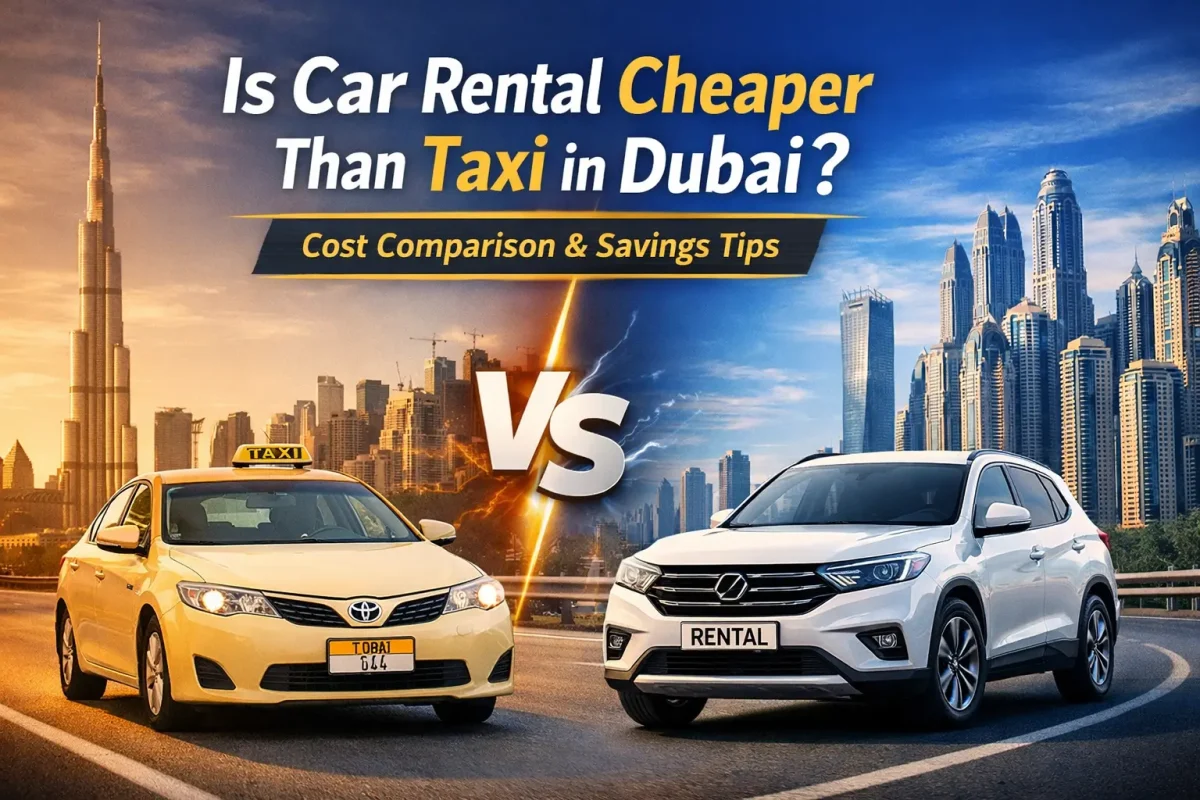 Is car rental cheaper than taxi in Dubai?